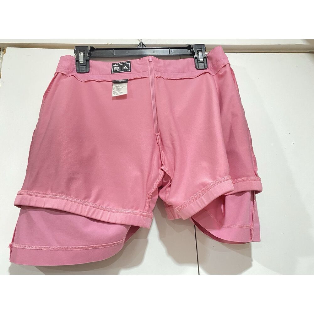 Adidas Skort Sz 6 Barbie Pink STRETCH Golf Skirt Tennis Activewear Shorts FLAW - Picture 7 of 10